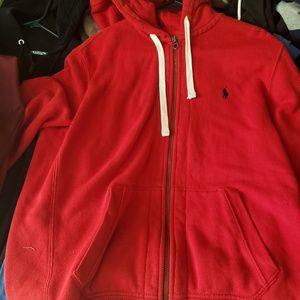 Hooded zip up sweater